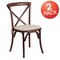 Flash Furniture HERCULES Series Mahogany Cross Back Chair with Cushion, PK2 2-XU-X-MAH-NTC-GG - alternate 12