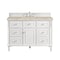 James Martin Vanities Lorelai 48" Single Vanity, Bright White, w/ 3 CM Tajnar Eclos Top 424-V48-BW-3TJR - alternate 1