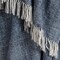 Homeroots 50" X 60" Navy Blue And White Chevron Cotton Throw Blanket with Fringe 518777 - alternate 3