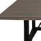 Homeroots 60" Dark Brown and Black Solid Wood and Iron Frame Base Square Dining Table 544750 - alternate 4