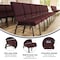 Flash Furniture 18.5"W Church Chair - Plum Fabric w/ Book Rack, 4PK 4-FD-CH02185-GV-005-BAS-GG - alternate 5