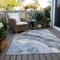 Homeroots 8' X 10' Blue And Silver Abstract Washable Indoor Outdoor Area Rug 618421 - alternate 4