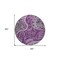 Homeroots 8' Purple And Charcoal Round Floral Medallion Washable Indoor Outdoor Area Rug 603193 - alternate 3