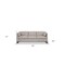 Homeroots 81" Light Gray Leather Sofa With Black Legs 491288 - alternate 4