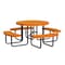 Leisure Craft Round Portable Picnic Table, Orange, 46 in T46ROP-ORANGE - alternate 1