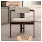 Leisuremod Velo Series Modern Dining Chair in Walnut Color Wood with Taupe Seat, 2PK VCWN-51TP-2 - alternate 4