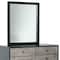 Homeroots 40" Black Ash Veneer Rectangle Wall Mounted Dresser Mirror Engineered Wood Framed 483381 - alternate 5