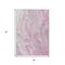 Homeroots 3' X 5' Pink And Silver Abstract Washable Indoor Outdoor Area Rug 618370 - alternate 5