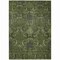 Homeroots 5' X 8' Olive Green And Charcoal Damask Washable Indoor Outdoor Area Rug 603330 - alternate 6