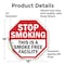 Signmission Stop Smoking This Is a Smoke Free F, 18 Inch X 18 Inch, Vinyl Decal OC-D-18-88 - alternate 2