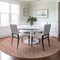 Homeroots 8' Salmon And Ivory Round Chevron Washable Indoor Outdoor Area Rug 612294 - alternate 5