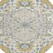 Homeroots 8' Gold Ivory And Blue Round Oriental Washable Indoor Outdoor Area Rug 596628 - alternate 4