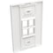 Tripp Lite SINGLE-GANG 4-PORT WALL PLATE KEYSTONE CAT5/6 USB HDMI DPORT RCA N080-104 - alternate 2