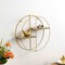Vintiquewise Elegant 2-Tier Decorative Floating Circular Silhouette Wall Shelf - Circular Metal and Wood QI004691.2GD - alternate 8