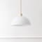 Jonathan Y Solene 11.75" 1-Light Modern Contemporary Adjustable Metal/Glass Dome LED Pendant, Almond/White JYL9565B - alternate 7