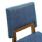 Armen Living Channell Wood Dining Chair in Walnut Finish with Blue Fabric - Set of 2 LCCHCHWABLU - alternate 6