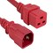 Sanoxy 4ft 14 AWG 15A 250V Power Cord IEC320 C14 to IEC320 C19, Red SNX-CBL-LDR-PW134-7204 - alternate 1
