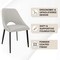 Leisuremod Amalfi Modern Dining Chair - Upholstered Accent Side Chair, Metal Legs, 4PK AC48GR4 - alternate 5