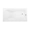 Kingston Brass 54" Acrylic Rectangular 3-Wall Alcove Tub Combo w/ Armrests in Glossy White/Antique Brass CVTAP543023R3 - alternate 3