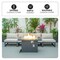 Leisuremod Chelsea 5-Pc Aluminum Sectional & Fire Pit Set, Weather-Resistant, 6-Person CSFBL-4BG - alternate 6
