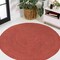 Jonathan Y Zara Braided Coastal Cottage Round Jute Red 5 ft Round Area Rug RNF116A-5R - alternate 1