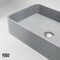 Vigo Cadman Concreto Stone Rectangular Fluted Bathroom Vessel Sink VG04074 - alternate 3