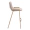 Homeroots Set of Two 26" Beige And Gold Faux Leather And Steel Low Back Counter Height Bar Chairs 555657 - alternate 5