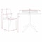 Niche Terrace Plastic Indoor/Outdoor 31.5 in Square Table, Coastal Navy, 4 Terrace Plastic Stacking Chairs TOB3131NV41NV - alternate 5