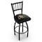 Holland Bar Stool Co 30" Blk Wrinkle Colorado Swivel Bar Stool, Jailhouse Back L01830ColoUn - alternate 1