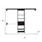 Homeroots 98" Dark Brown Wood And Metal Closet System 478424 - alternate 3