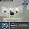 Vaxcel Bellwood 21.75 in 3-Light Traditional Black Bathroom Vanity Fixture, Glass Shade W0519 - alternate 5