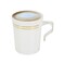 Smarty Had A Party 8 oz. White with Gold Edge Rim Round Plastic Coffee Mugs (120 Mugs), 120PK 6934-WHG-CASE - alternate 6