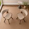Leisuremod Nymia Modern Leather or Velvet Dining Chair with Splayed Iron Legs, 2PK NCWN-22LBR2 - alternate 3