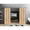 Sartodoors Sliding Double Barn Doors with Hardware, Planum 0010 Oak, Silver 13FT Rail Hangers Sturdy Set, Mode PLANUM0010DB-S-DUB-36 - alternate 1