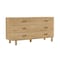 Manhattan Comfort Solara 68 in Solid Wood Dresser in Natural Oak (6-Drawer) DR1789-1 - alternate 5