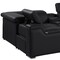 Homeroots Black Italian Leather Power Reclining U Shaped Eight Piece Corner Sectional With Console 632562 - alternate 6