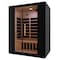 Saunaspa Square Sauna, Canadian Hemlock & Black, Infrared Heating Panels, Red Light Heater, 7 Chroma Lights MNSC0029-0SB - alternate 6