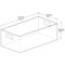 Azar Displays Narrow Storage Tote Bin With Handle, 4PK 556744-4PK - alternate 3