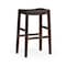 Homeroots 31" Brown Faux Leather and Solid Wood Backless Bar Height Bar Chair 632397 - alternate 4