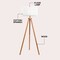 Jonathan Y Adriel 52" Mid-Century Modern Tripod Wood w/Ribbed Cocoon Pumpkin Shade LED Floor Lamp, White/Light B JYL4201B - alternate 5