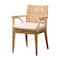 Bali & Pari Storsel Modern Bohemian Natural Rattan and Teak Wood Dining Armchair 232-13251-ZORO - alternate 1