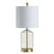 Jonathan Y Duncan 19.5" Glass/Metal LED Table Lamp, Brass/Clear JYL1033A - alternate 11