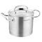 Korkmaz Proline Professional Series 4.8 L Stainless Steel Extra Deep Casserole with Lid in Silver A1165 - alternate 1
