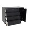 Homeroots 35" Black Solid Wood Four Drawer Combo Dresser 489583 - alternate 3