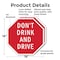 Signmission Don't Drink and Drive, 18 inch X 18 inch, Plastic Sign, 2PK OC-P-2PACK-18-79 - alternate 5