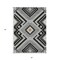 Homeroots 5' X 8' Black Gray And Ivory Tribal Washable Indoor Outdoor Area Rug 598095 - alternate 6
