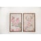 Homeroots Set of Two Pink And Green Flower Floral Wood Framed Art, 2PK 636018 - alternate 1