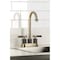 Kingston Brass Double-Handle 4" Centerset Bar Faucet with Knurled Handle, Antique Brass KB5493KNL - alternate 4