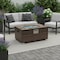 Homeroots 50000 BTU 32in Brown Rattan Propane Rectangular Fire Pit Table With Cover 714427 - alternate 2