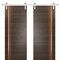 Sartodoors Sturdy Double Barn Door with Hardware Planum 1010 56x80 (2* 28x80) Solid Core Modern Interior PLANUM1010DB-S-CA-56 x 80 (2* 28x80) - alternate 1